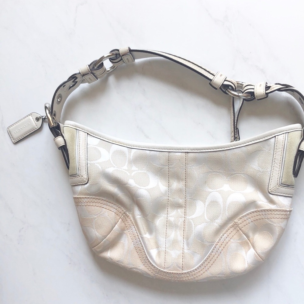 Authentic Coach vintage white leather purse